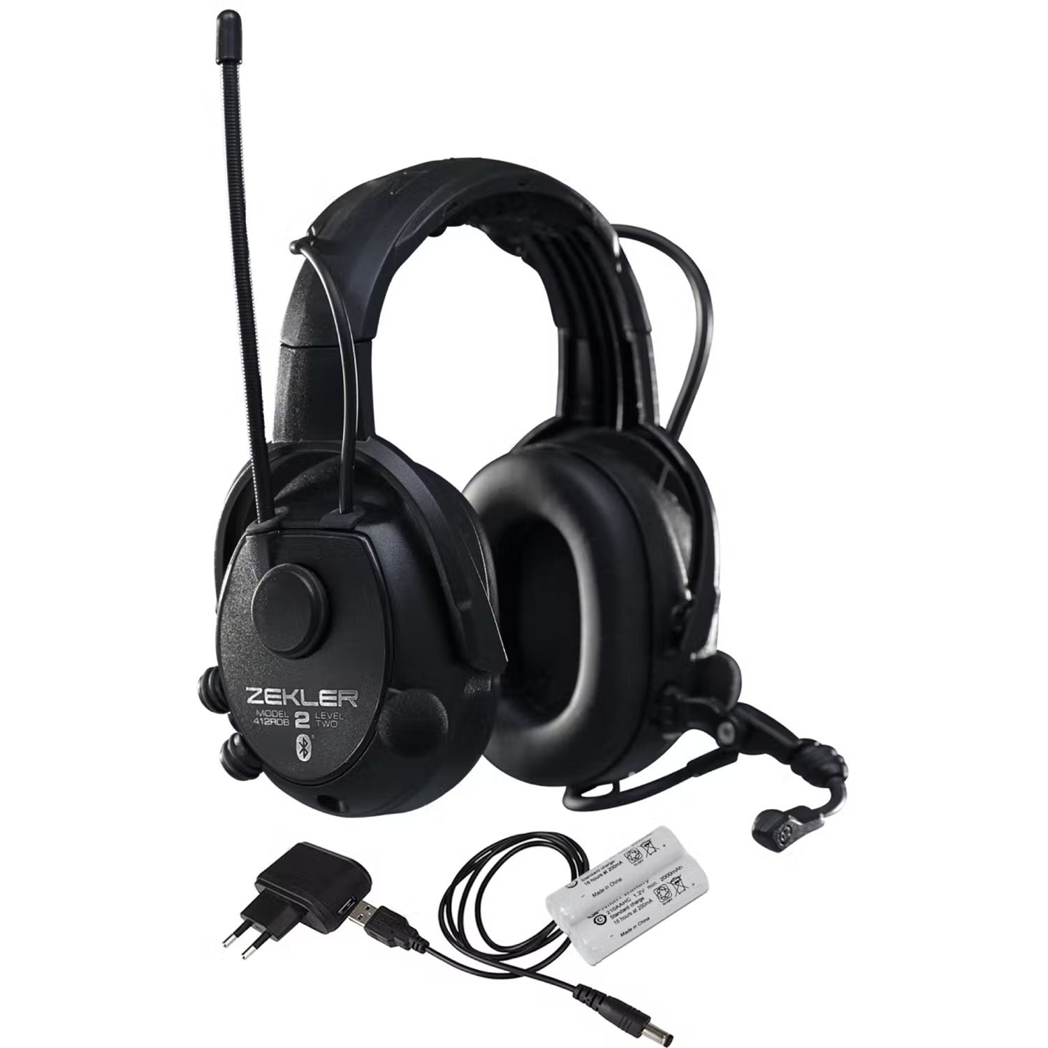 Hörselskydd med bluetooth - Hörselkåpor Zekler 412RDB inkl. batteri och laddare