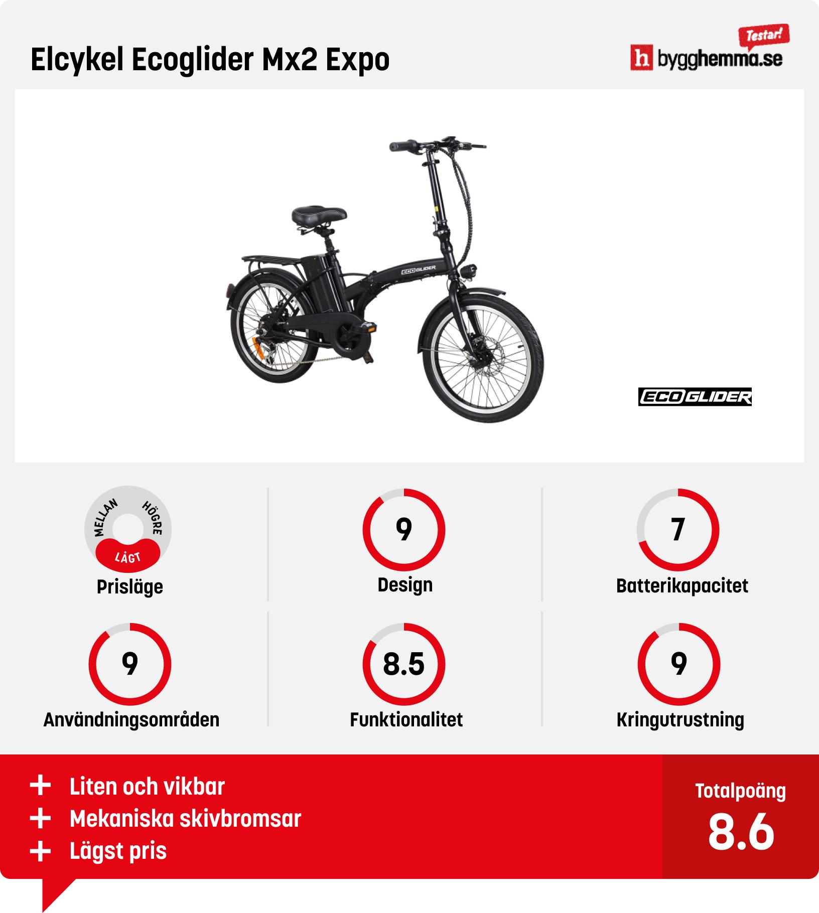Elcykel herr bäst i test - Elcykel Ecoglider Mx2 Expo