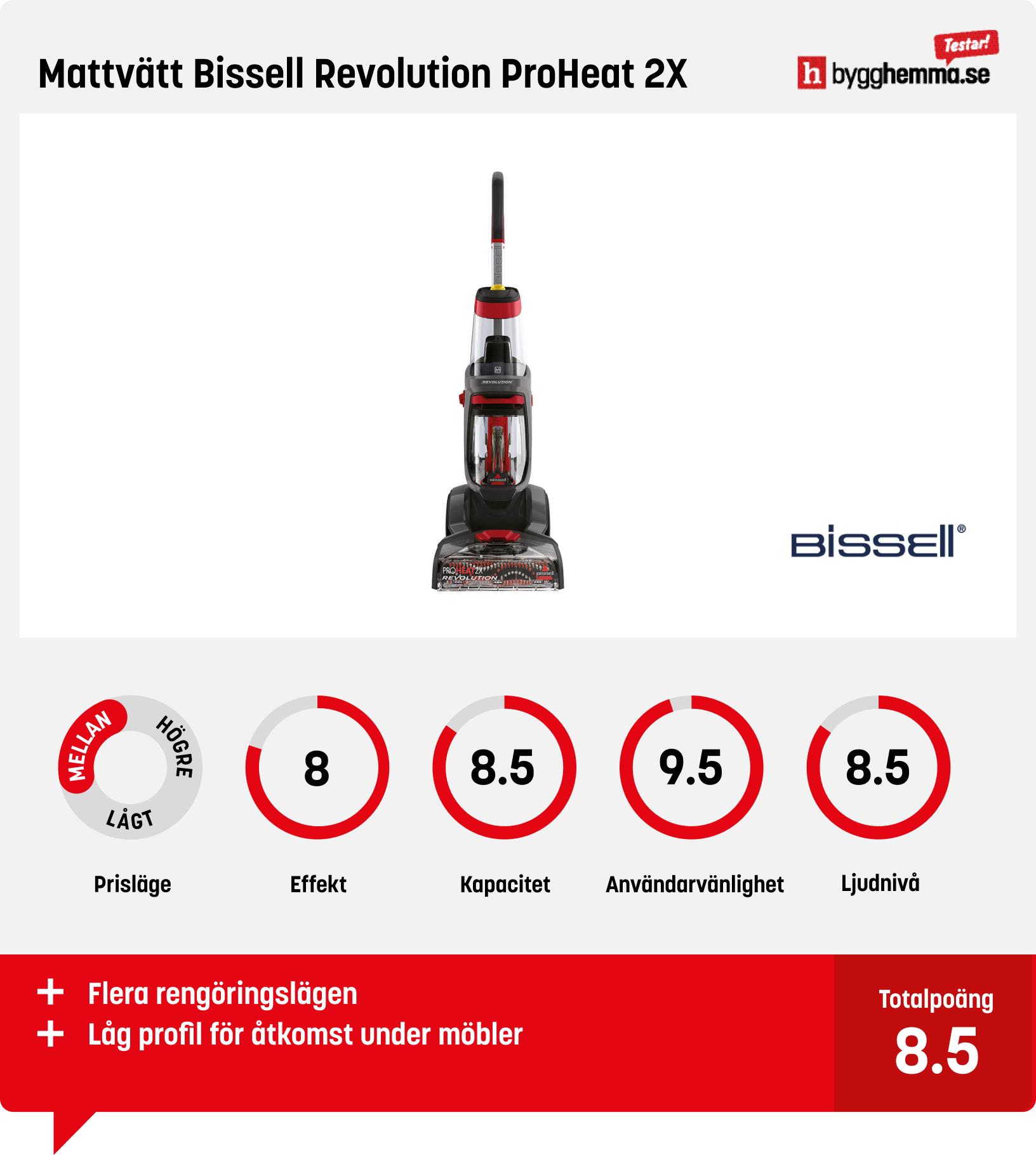 Textilvårdsmaskin bäst i test - Mattvätt Bissell Revolution ProHeat 2X