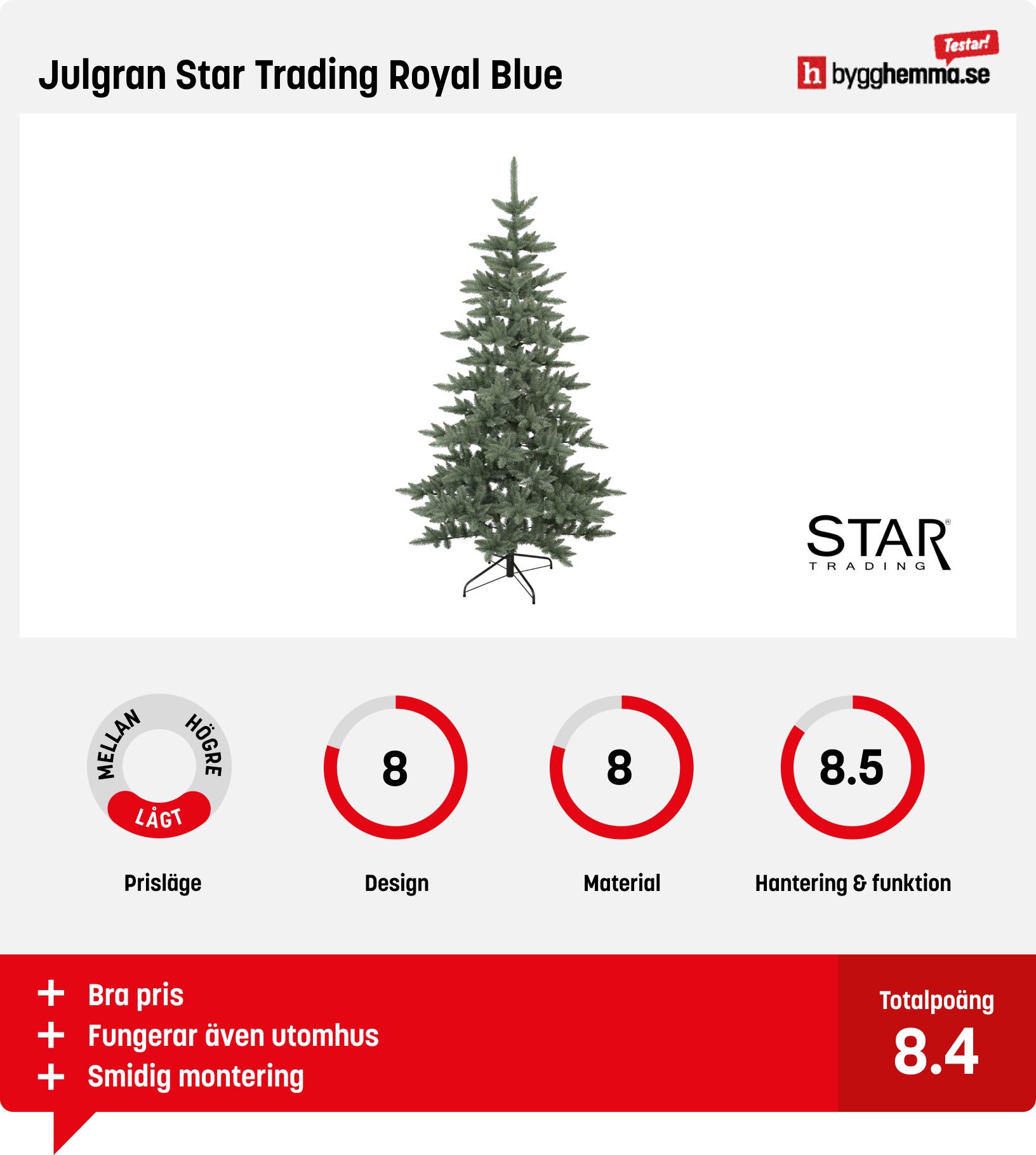 Plastgran bäst i test - Julgran Star Trading Royal Blue