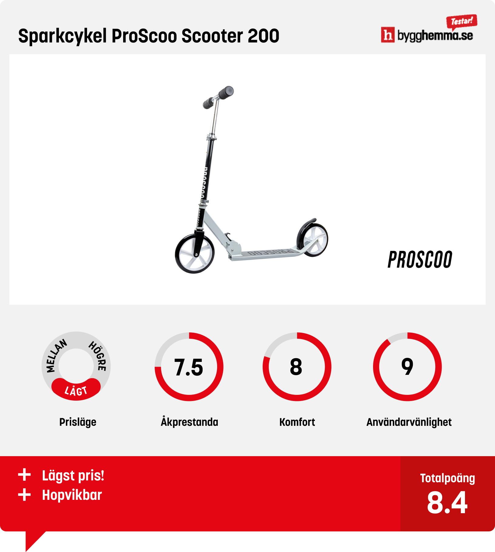 Sparkcykel kickbike barn bäst i test - Sparkcykel ProScoo Scooter 200