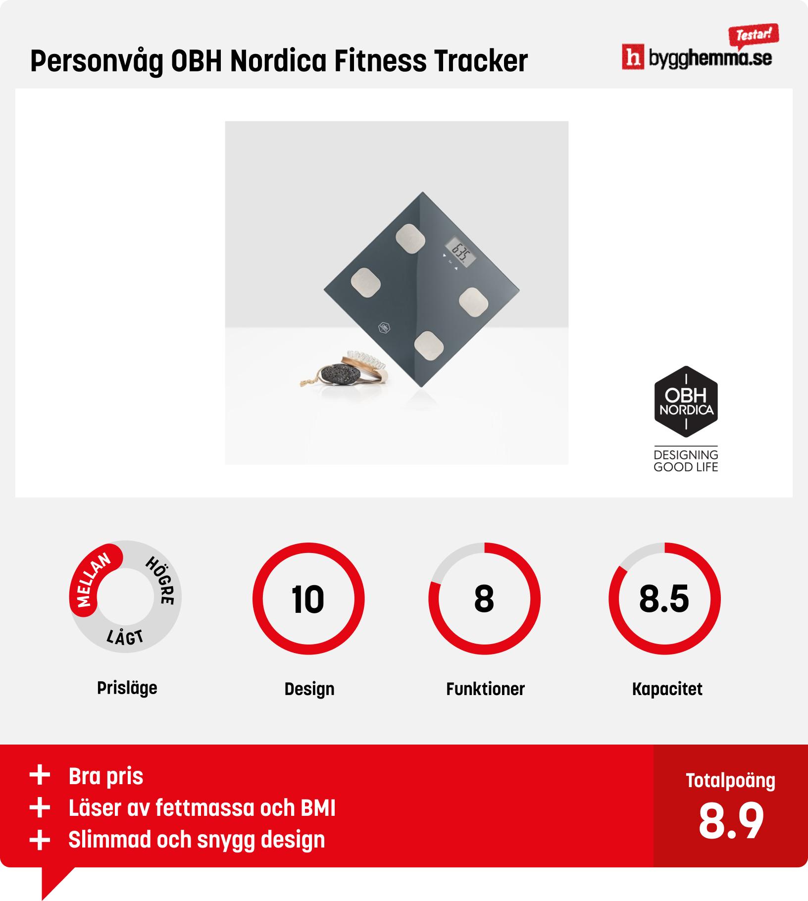 Personvåg bäst i test - Personvåg OBH Nordica Fitness Tracker