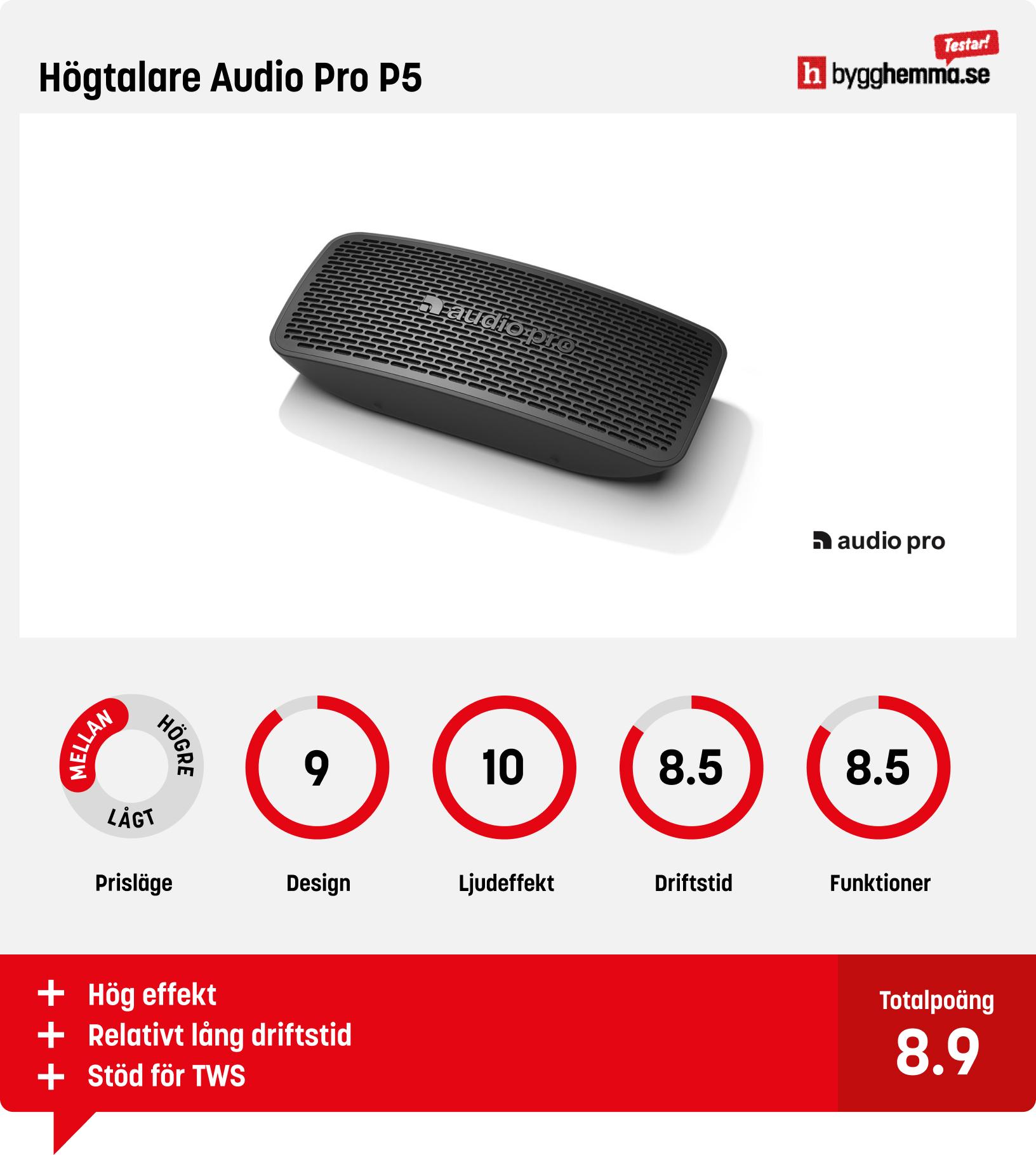Bluetooth högtalare bäst i test - Högtalare Audio Pro P5