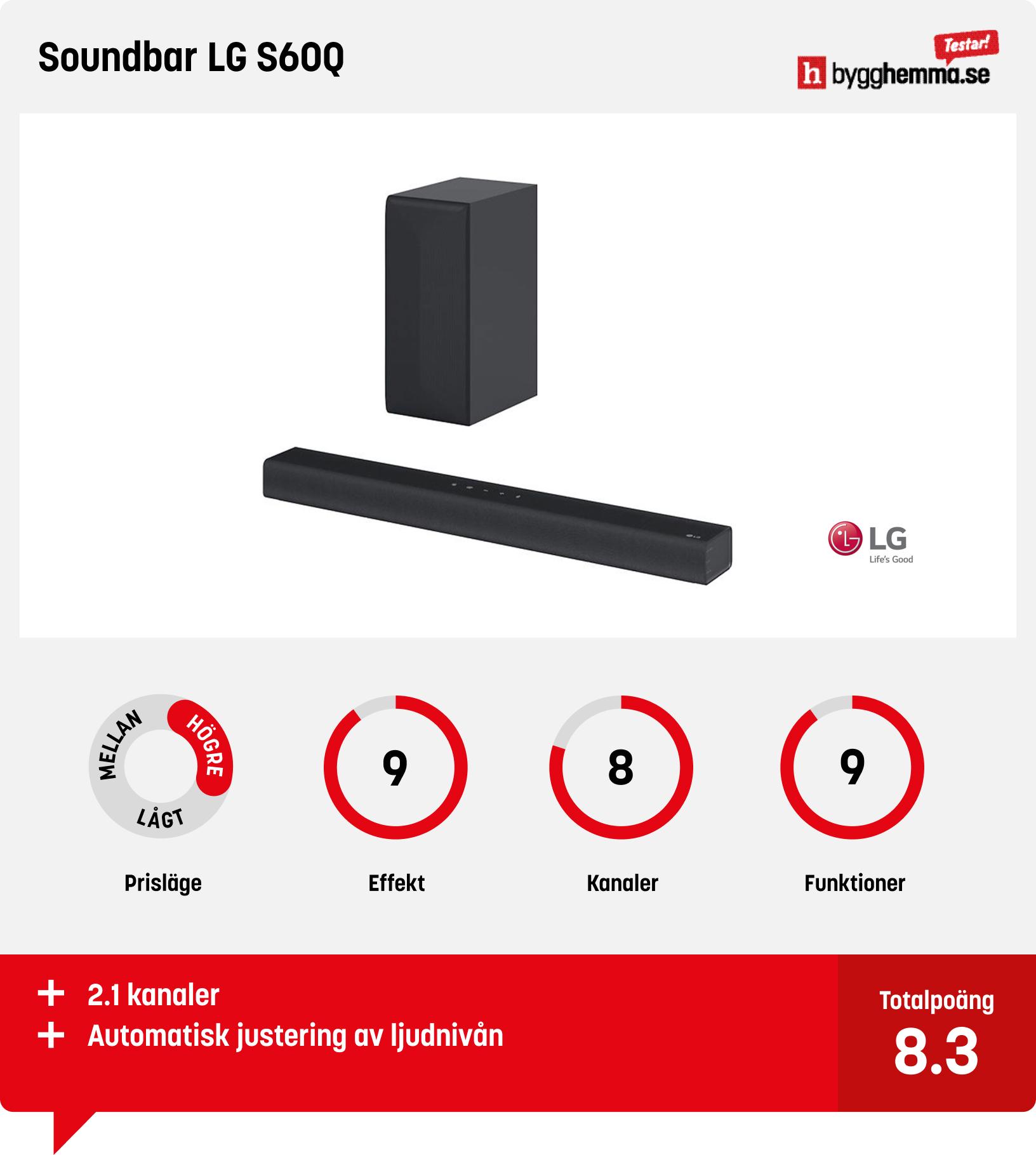 Soundbar bäst i test - Soundbar LG S60Q