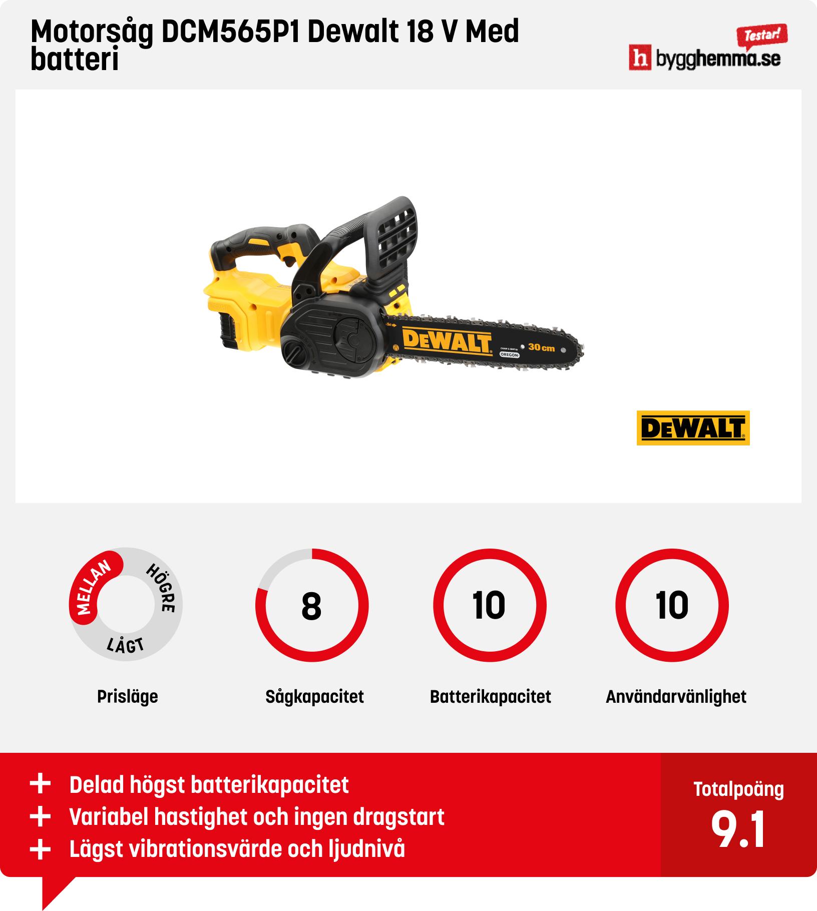 Batteridriven motorsåg test