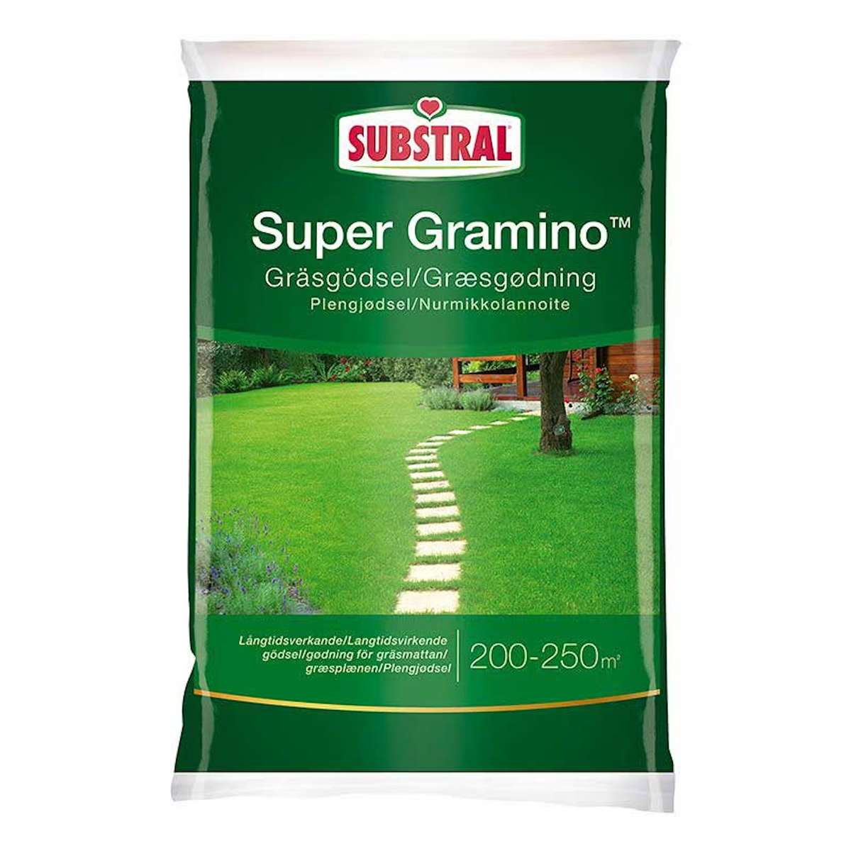 Gödsla gräsmatta - grasgodsel-substral-super-gramino-65-kg-200-250kvm