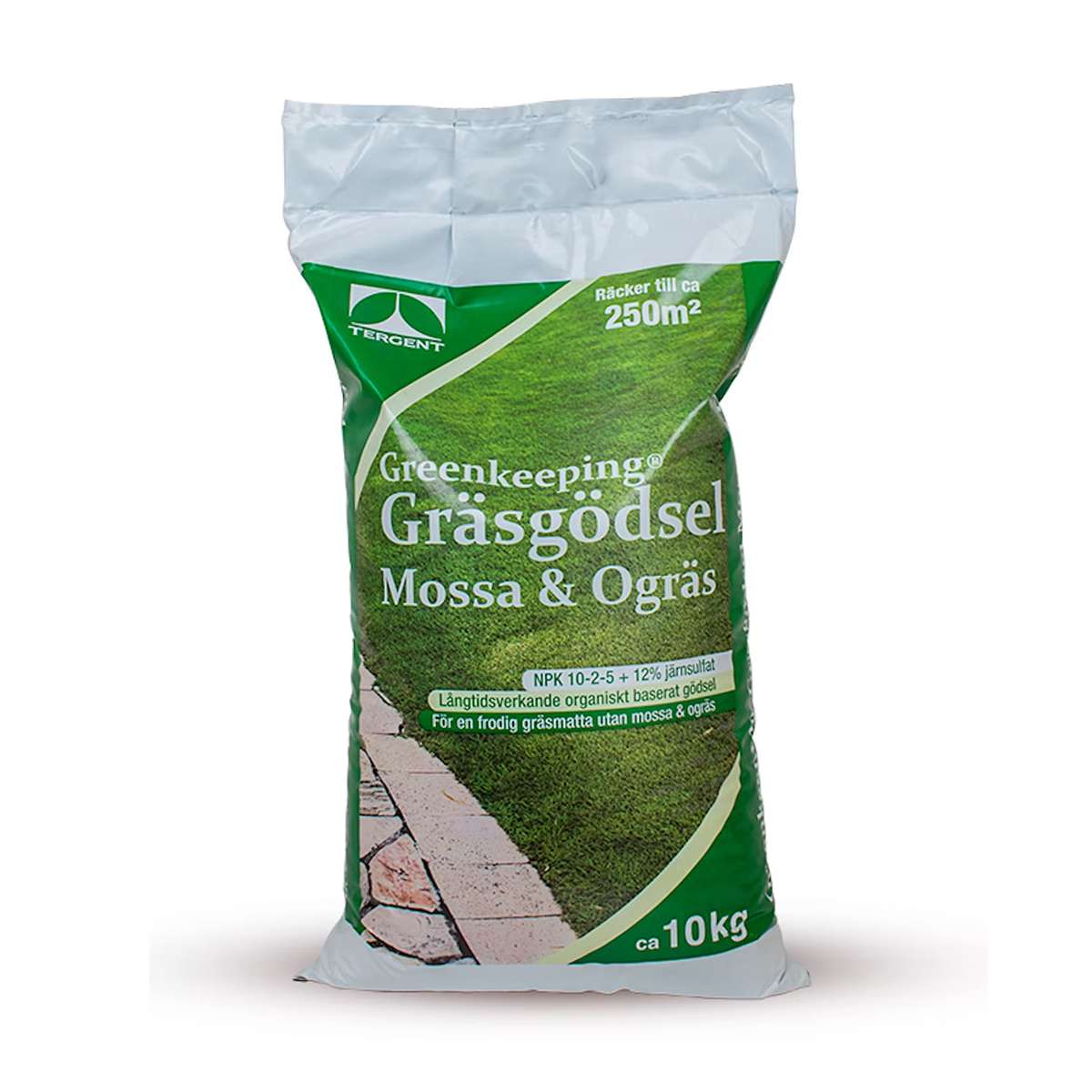 Gödsla gräsmatta - Gräsgödsel Tergent Greenkeeping Mossa 10kg, Organiskt Gräsmattegödsel med Järnsulfat