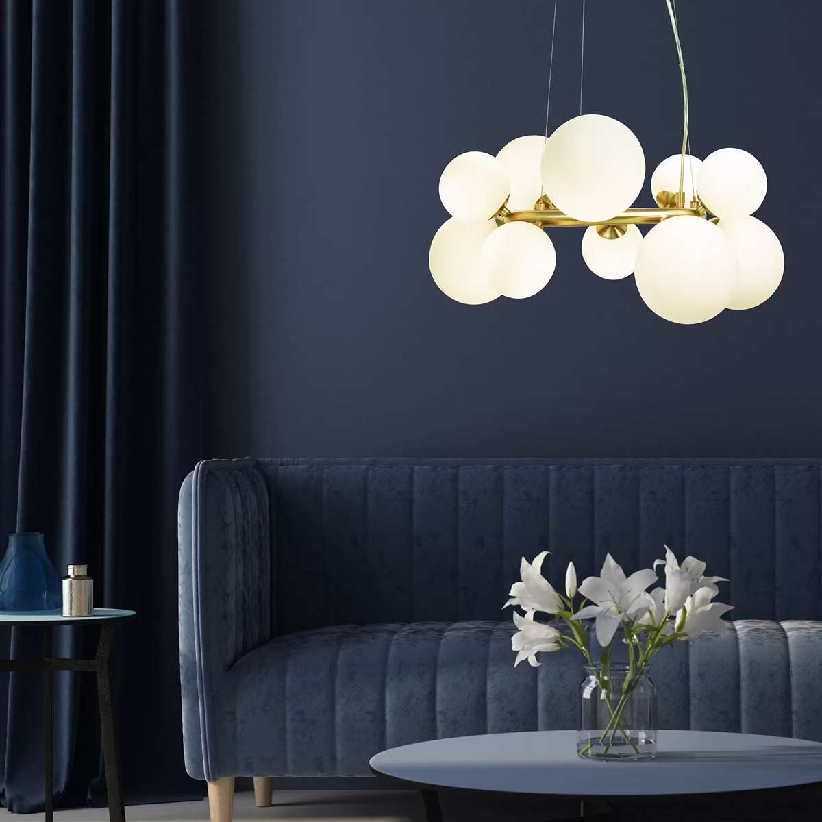 Lampa Art Deco - taklampa-aneta-molekyl-rund