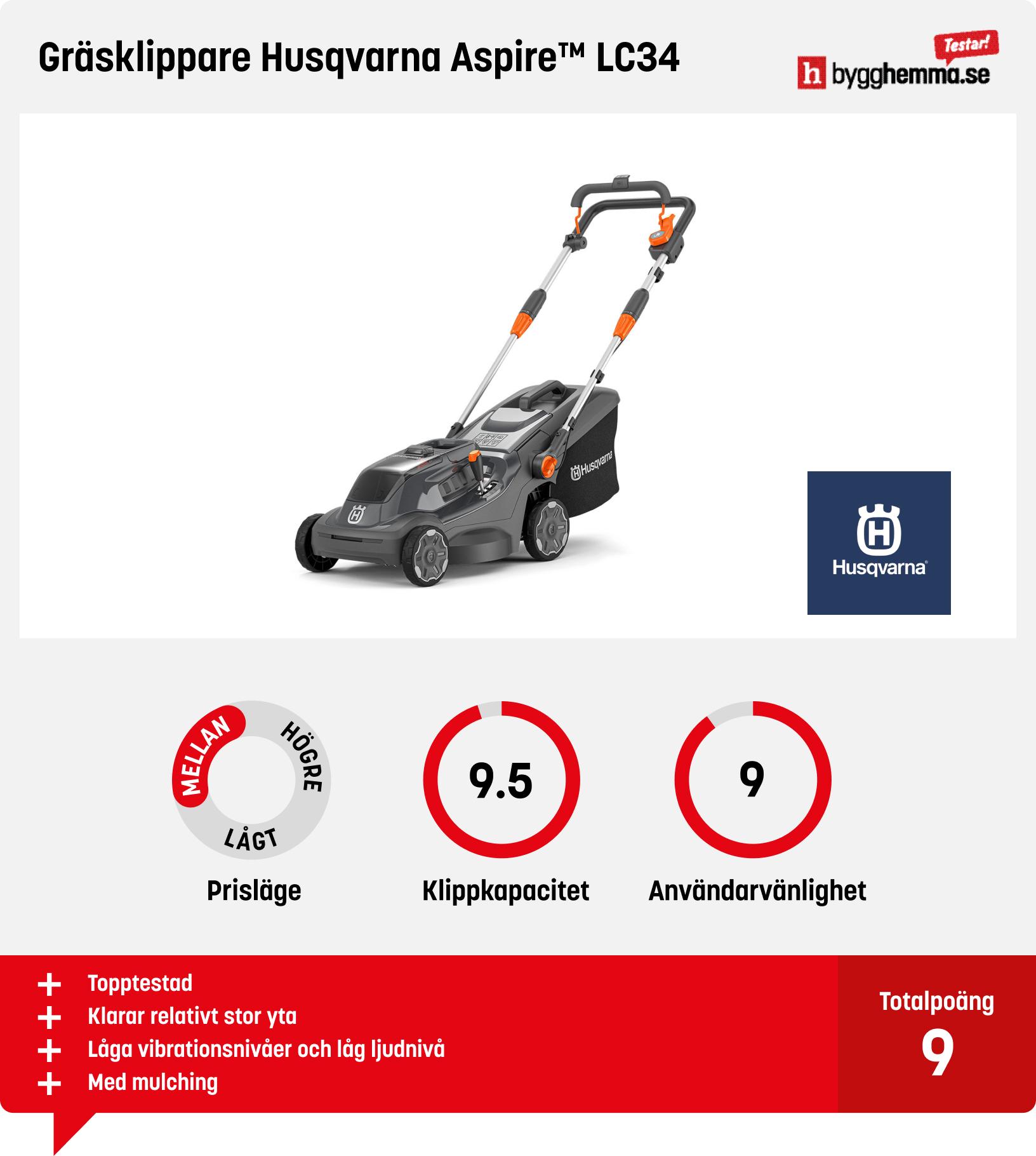 Batteridriven gräsklippare test