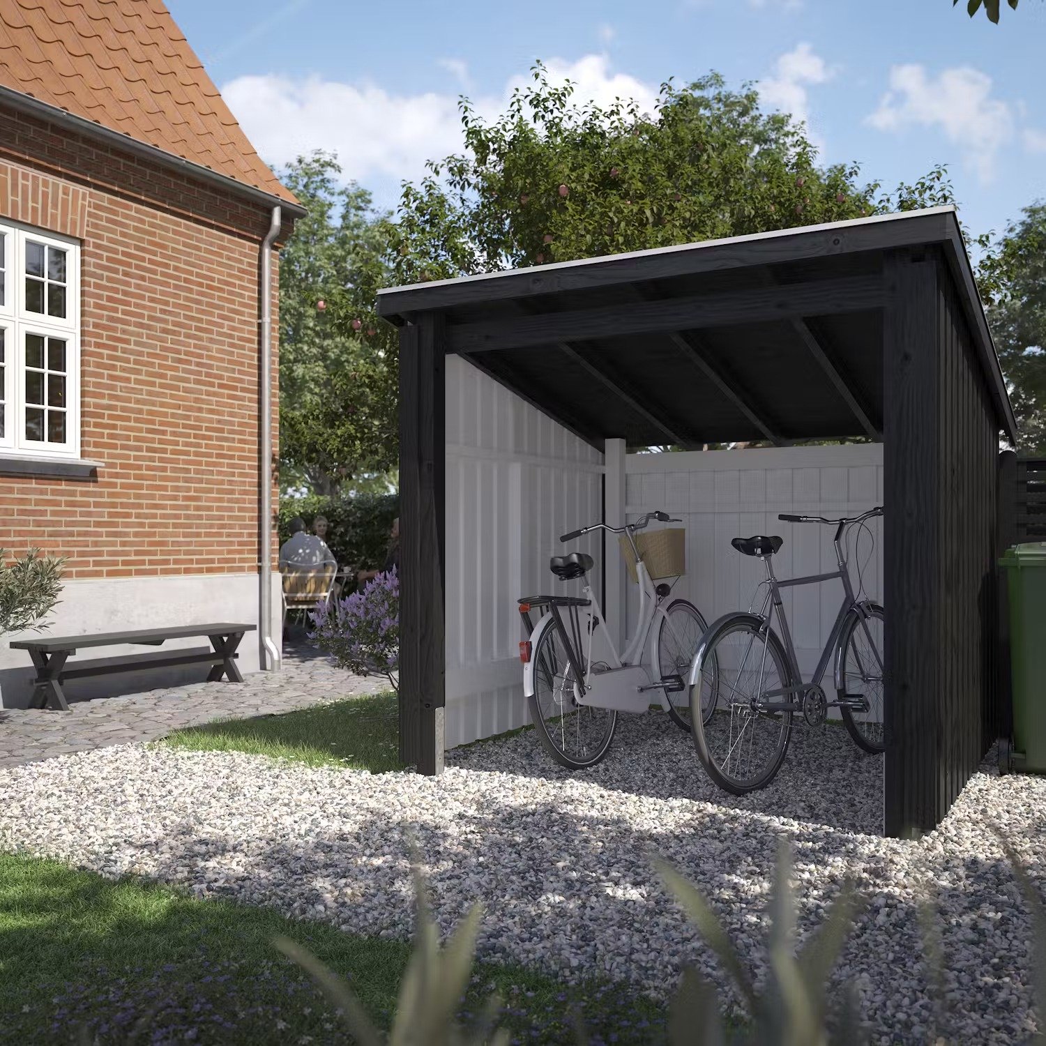 bygga cykelskjul och cykelförråd med färdig byggsats