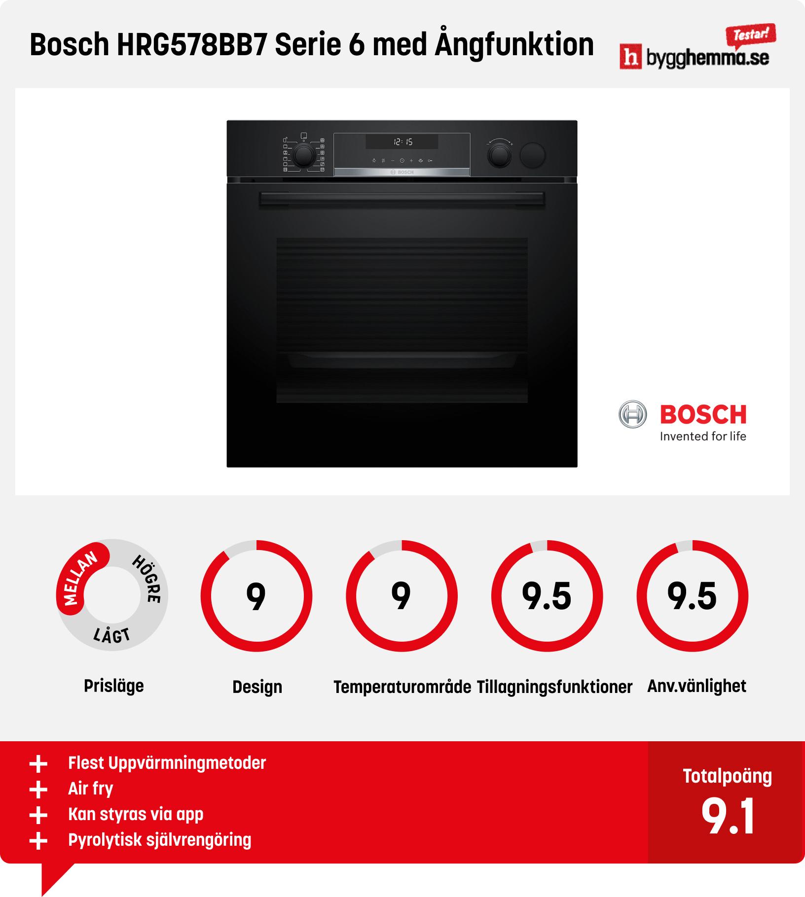 Bosch HRG578BB7 Serie 6 med Ångfunktion