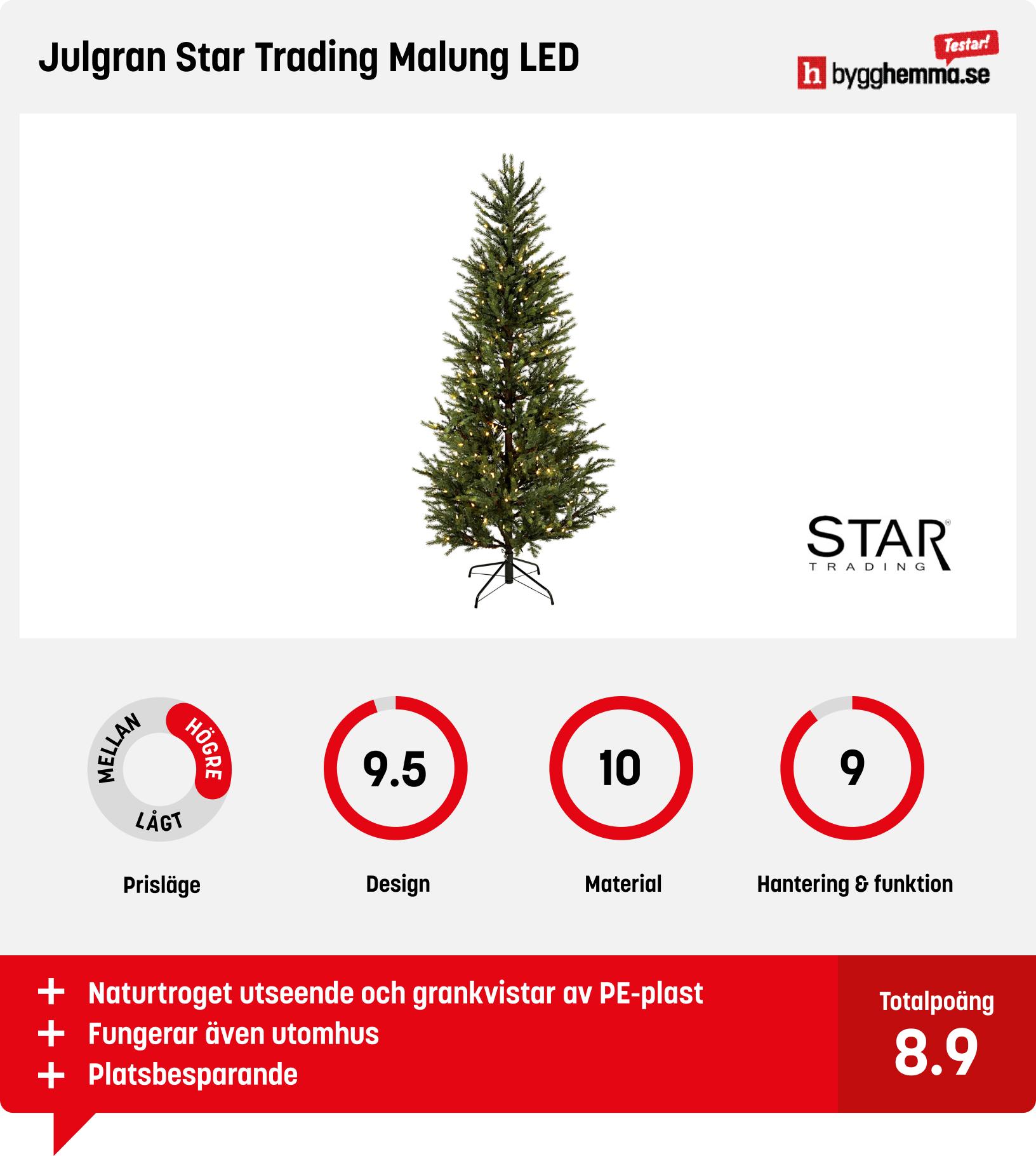 Julgran med belysning bäst i test